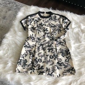 TopShop Black Cream Floral Romper Size 10P